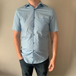 Calvin Klein regular fit stretch size SP 14-14.5 IN button down short sleeve